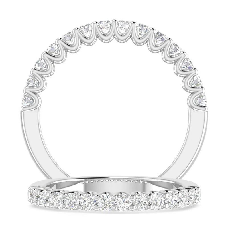 14K White Gold Lab Grown Diamond Wedding Band