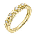 14K Gold Two Row Diamond Fashion Band