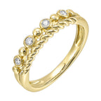 14K Gold Two Row Diamond Fashion Band