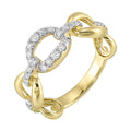 14K Yellow Gold Diamond Fashion Ring