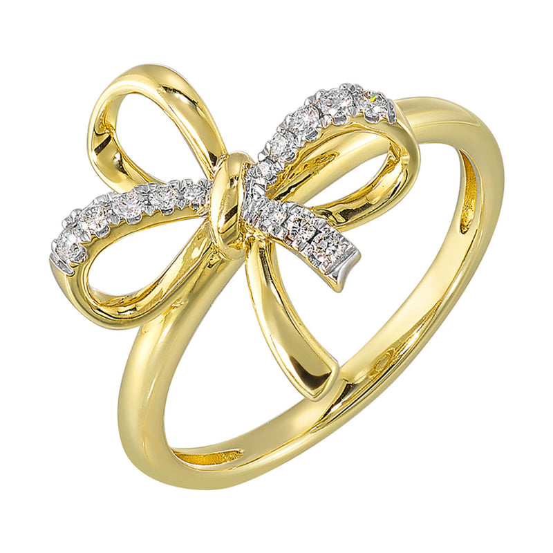 14K Yellow Gold Diamond Fashion Ring