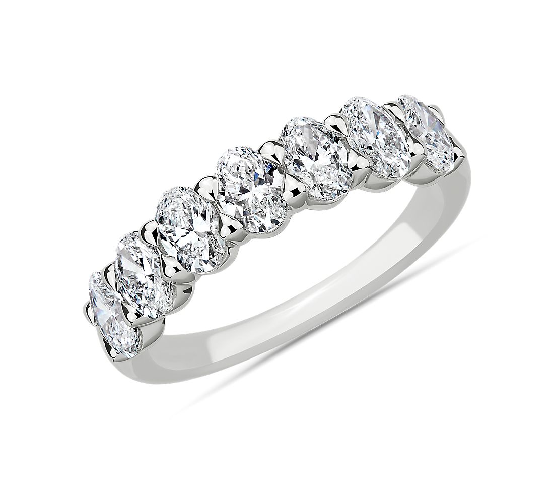 14K White Gold Half Anniversary Diamond Wedding Band