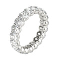 18K White Gold Oval Cut Eternity Diamond Wedding Band