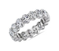 14K White Gold Diamond Eternity Wedding Band