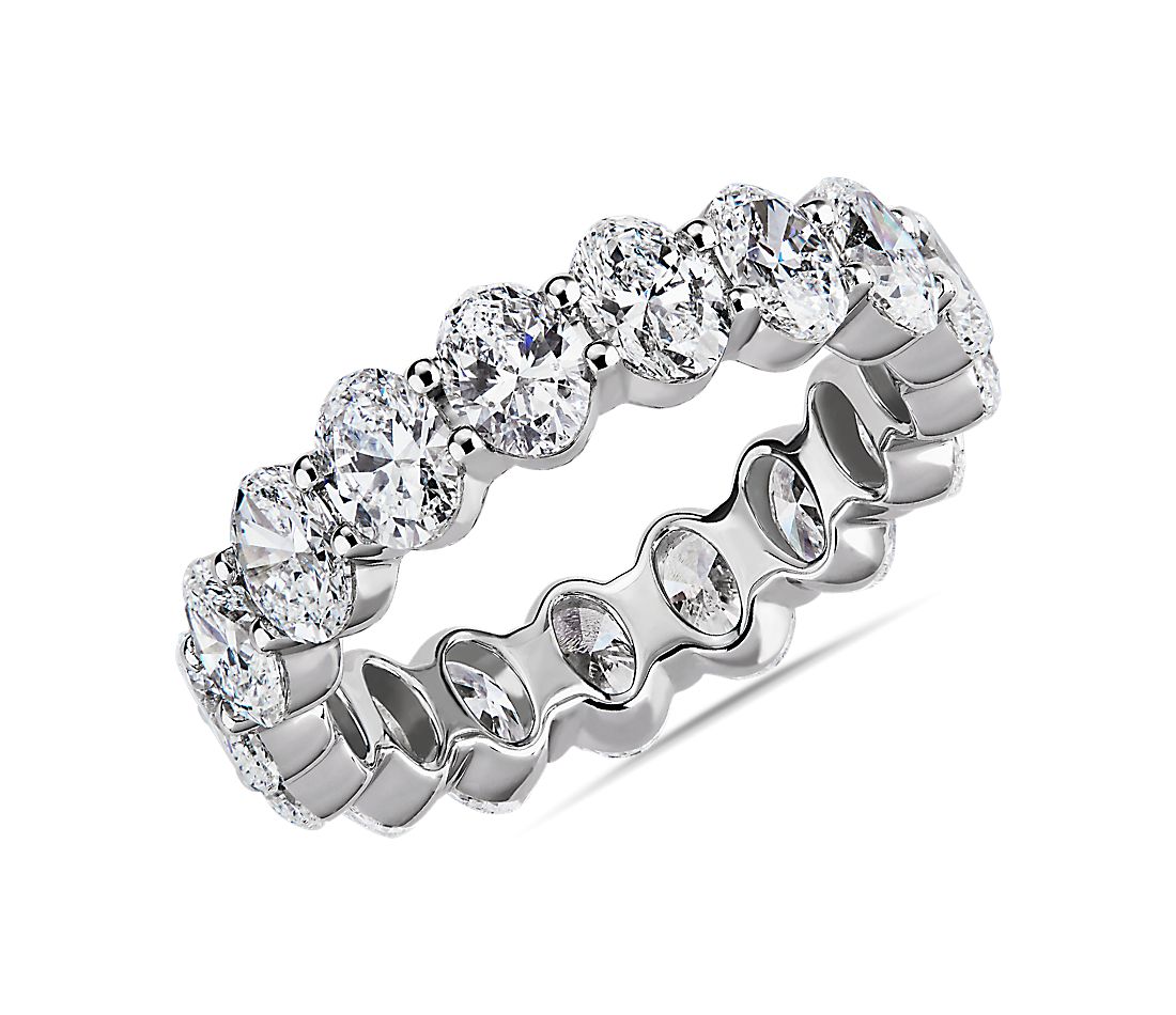 14K White Gold Diamond Eternity Wedding Band