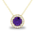 10K Gold Amethyst Birthstone Necklace