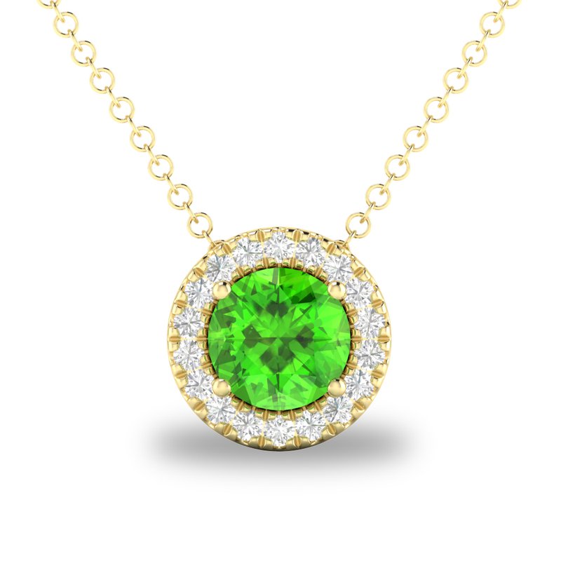 10K Gold Peridot Birthstone Necklace