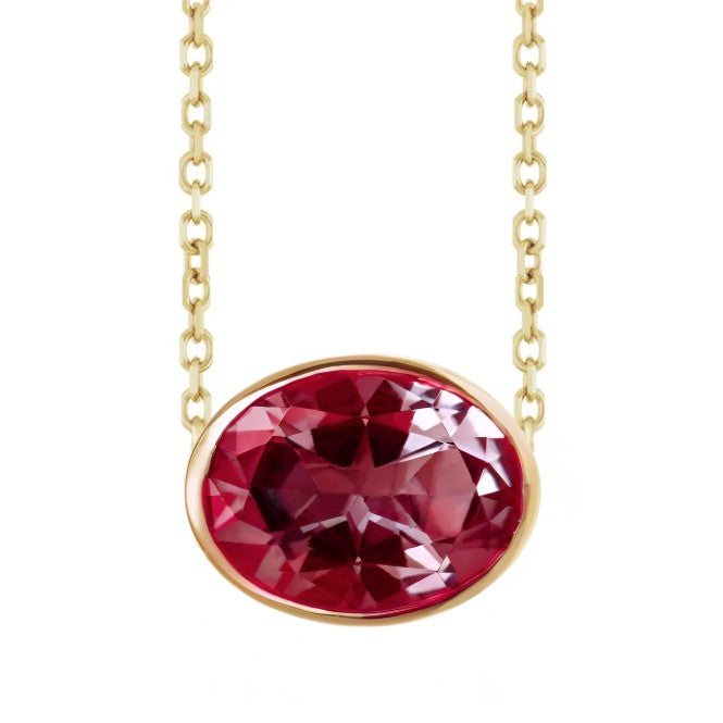 10K Yellow Gold Birthstone Bezel Pendant