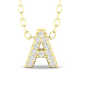 10K Yellow Gold Diamond Initial Necklace
