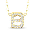 10K Yellow Gold Diamond Initial Necklace