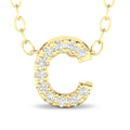 10K Yellow Gold Diamond Initial Necklace