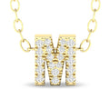 10K Yellow Gold Diamond Initial Necklace