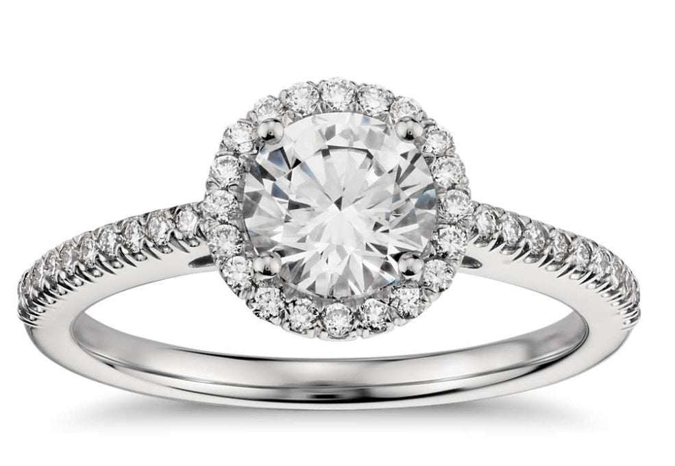 14 Karat Halo Engagement Ring