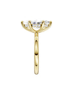 14K Yellow Gold Hidden Halo Labgrown Diamond Engagement Ring