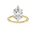 14K Yellow Gold Hidden Halo Labgrown Diamond Engagement Ring