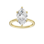 14K Yellow Gold Hidden Halo Labgrown Diamond Engagement Ring