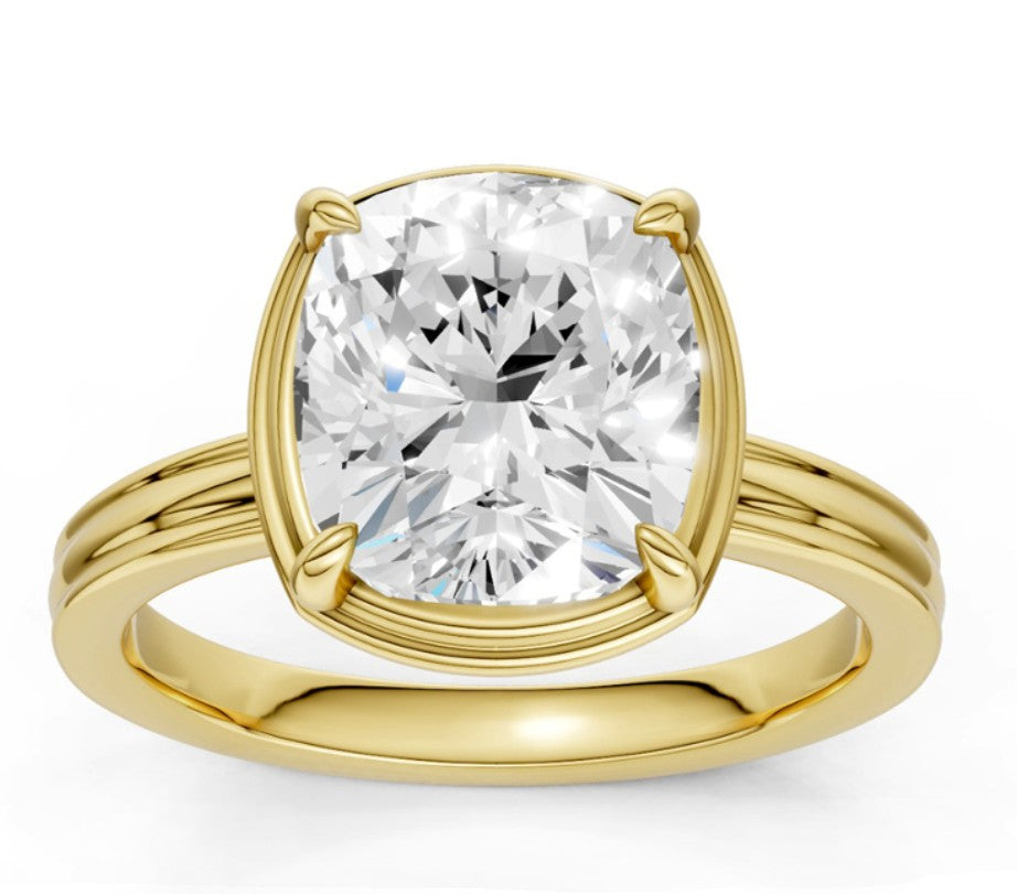 14K Yellow Gold Lab Grown Diamond Engagement Ring