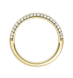 14K Yellow Gold Half Anniversary Pave Diamond Wedding Band