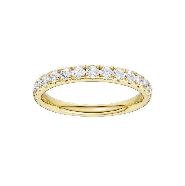 14K Yellow Gold Lab Grown Diamond Wedding Band