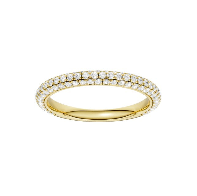 14K Yellow Gold Lab Grown Diamond Wedding Band