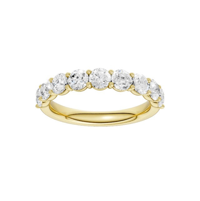 14K Yellow Gold Lab Grown Diamond Wedding Band