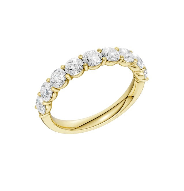 14K Yellow Gold Lab Grown Diamond Wedding Band