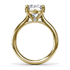 14K Yellow Gold Cathedral Solitaire Mounting