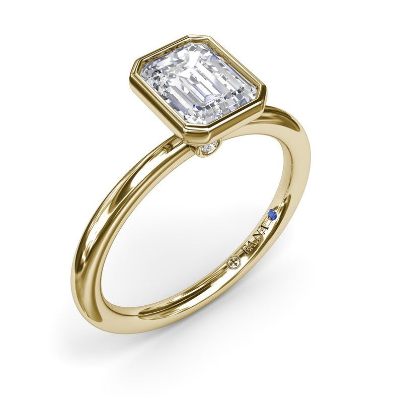 14K Yellow Gold Bezel Solitaire Mounting