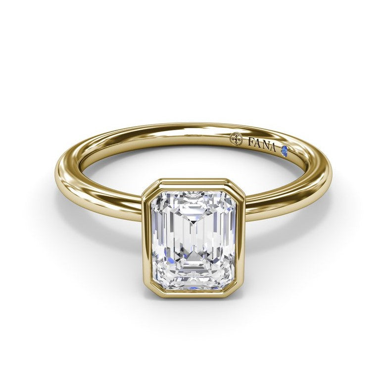 14K Yellow Gold Bezel Solitaire Mounting