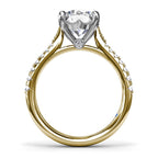 Two-Tone 14K Yellow & White Gold Traditional Semi-Mount Diamond Ring