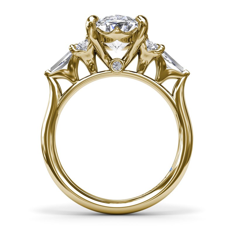 14K Gold Diamond Semi-Mount Ring