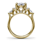 14K Gold Diamond Semi-Mount Ring