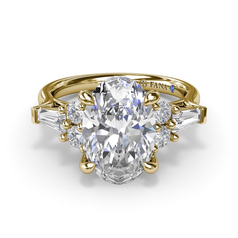 14K Gold Diamond Semi-Mount Ring