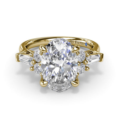 14K Gold Diamond Semi-Mount Ring