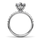 14K White Gold Diamond Semi-Mount Ring