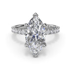 14K White Gold Diamond Semi-Mount Ring