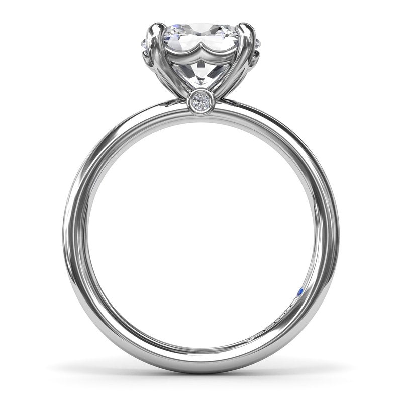 14K White Gold East to West Mounting