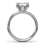 14K White Gold East to West Mounting