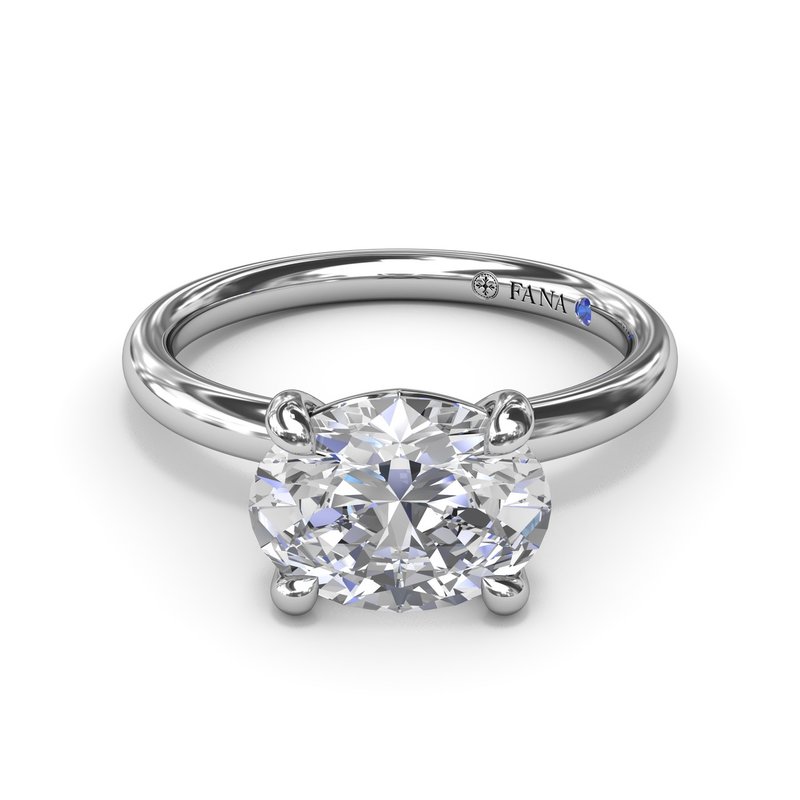 14K White Gold East to West Mounting