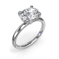 14K White Gold East to West Mounting
