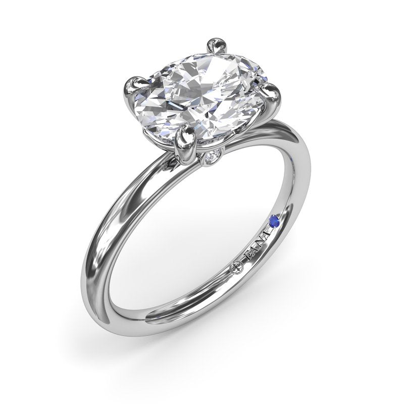 14K White Gold East to West Mounting