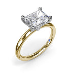 14K Yellow & White Gold East To West Mounting