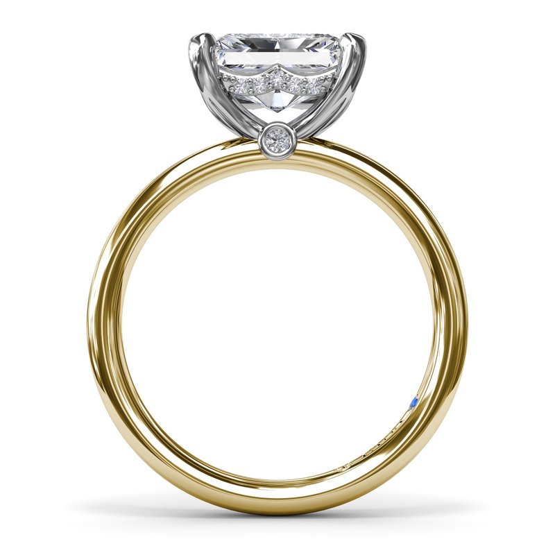 14K Yellow & White Gold East To West Mounting