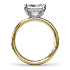14K Yellow & White Gold East To West Mounting