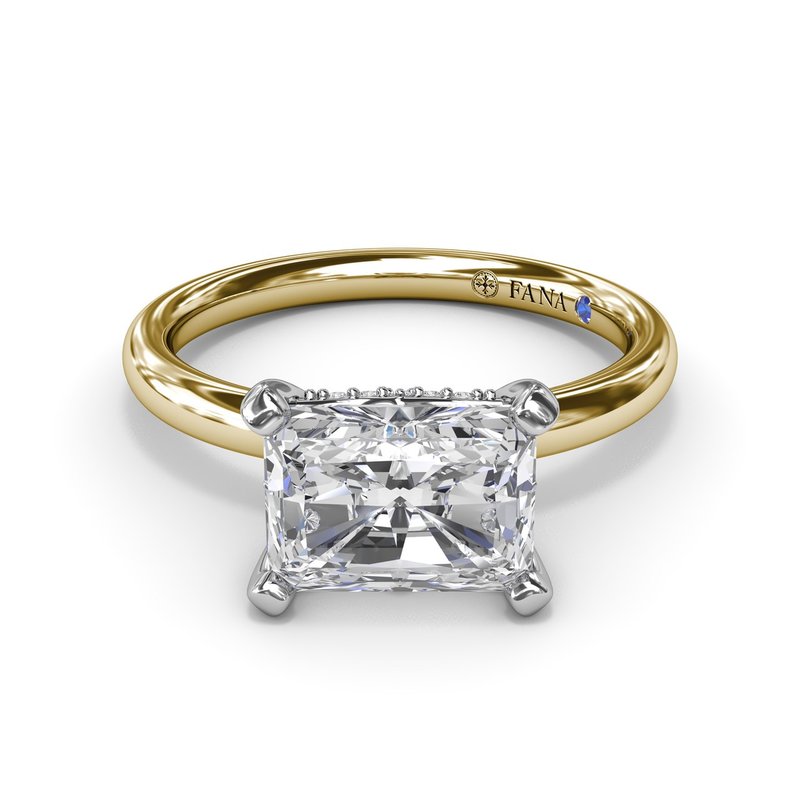 14K Yellow & White Gold East To West Mounting