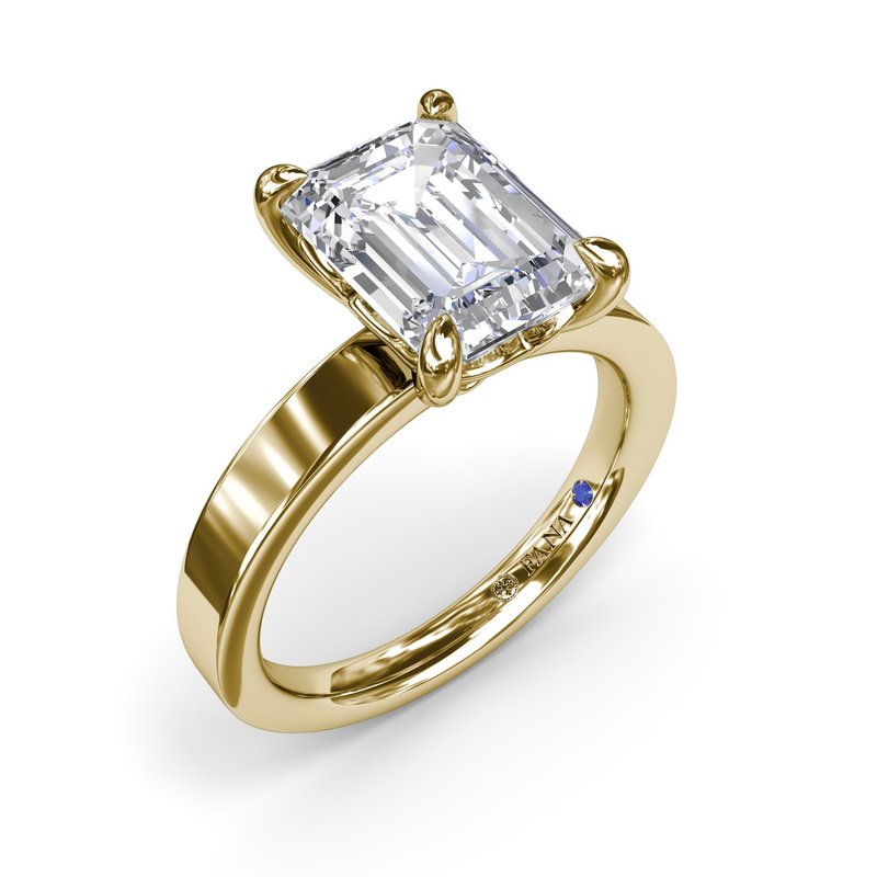 14K Gold Peek-A-Boo Diamond Wide Band Mounting