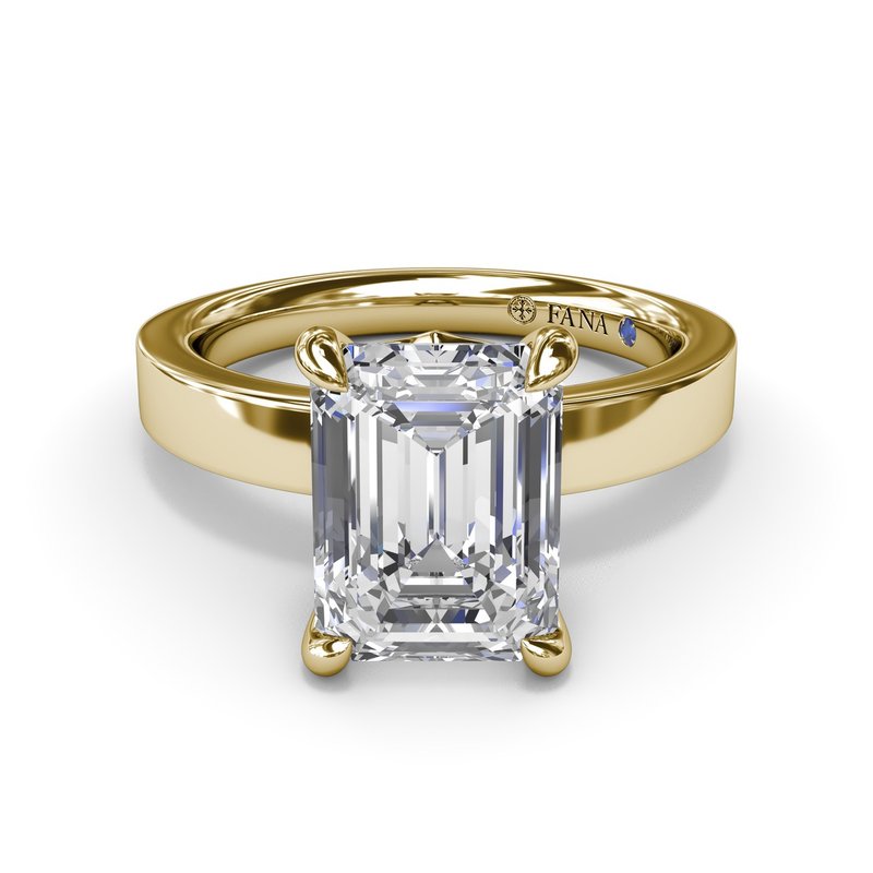 14K Gold Peek-A-Boo Diamond Wide Band Mounting