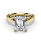 14K Gold Peek-A-Boo Diamond Wide Band Mounting