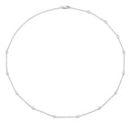 14K White Gold Diamonds By The Yard Necklace