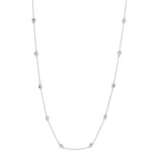 14K White Gold Diamonds By The Yard Necklace